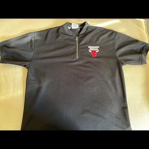 Chicago Bulls Vintage Lee Sport Zip Up Polo